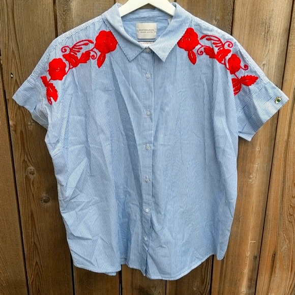 Scotch & Soda Tops - Scotch & Soda Button Down Short Sleeve Top